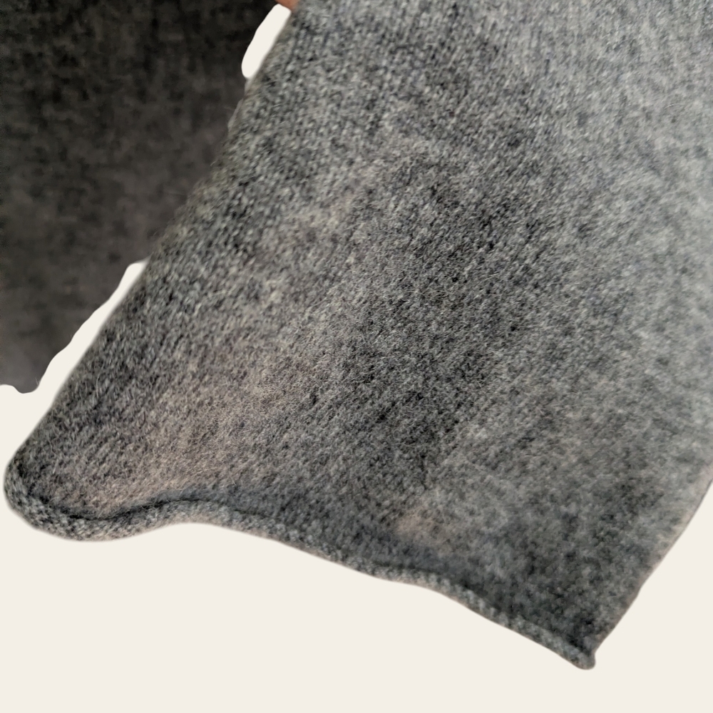 James Perse 100 Percent Cashmere Funnel Neck Midi Dress Gray Size 0 Minimalist - Picture 6 of 7